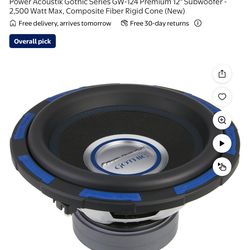 Power Acoustik 12 inch 2500 watt subwoofer