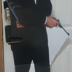 Full size cardboard James Bond Sean Connery display with strategic Velcro on the back