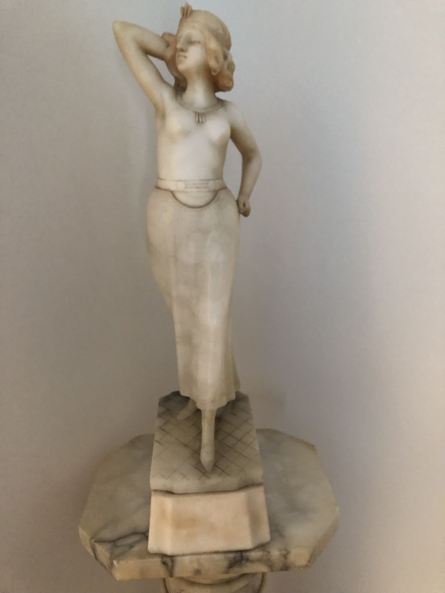Vintage Sculpture And Pedestal