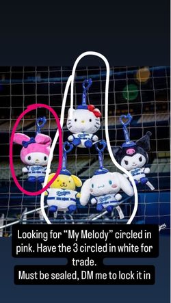 Dodgers X Hello Kitty Mystery Keychain (Trade Only)