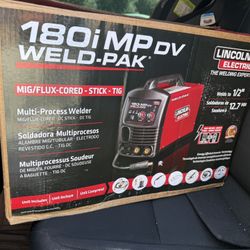 Lincoln Electric 180 Amp Weld-Pak 180i Multi-Process Stick/MIG/Flux-Core/TIG, 120V or 230V Aluminum Welder