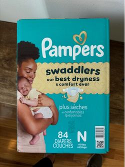 Newborn pampers diapers (box of 84)