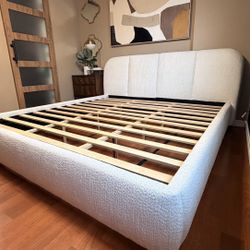 New king Size Platform bed frame with built in Sensors Lighting
