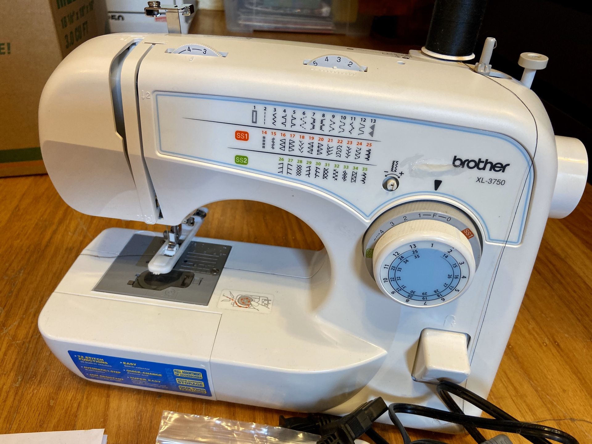 Brother xl 3750 sewing machine quilting patterns notions