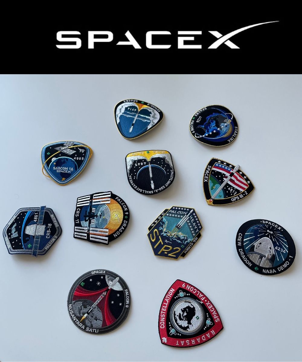 SpaceX Patches Set 1 (11pcs).