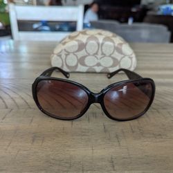 Vintage Y2K Coach Odessa S822 Brown Womens Sunglasses Round Wraparound Cyber
