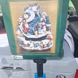 Holiday Traditions Decorative Table Top Christmas Fountain Santa's Castle Decor