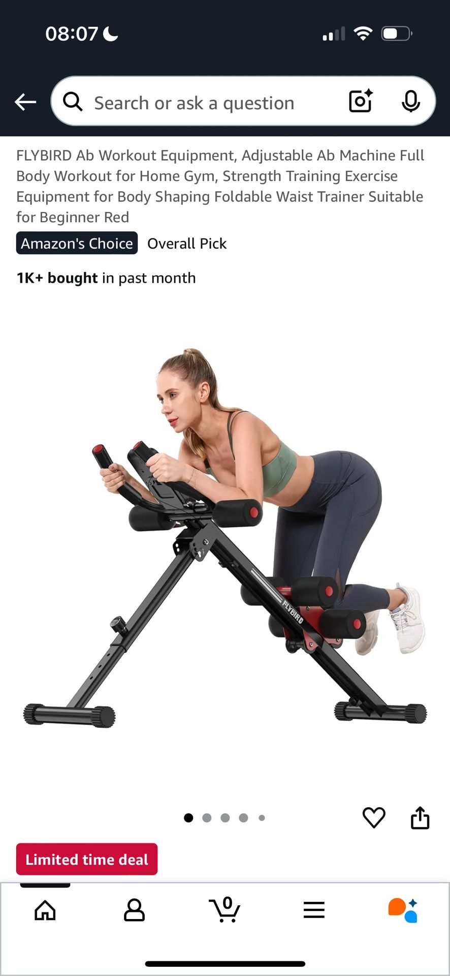 Adjustable Ab Machine Full Body Workout for Home Gym