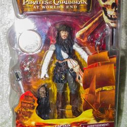 Disney Pirates Of The Caribbean Jack Sparrow Action Figure 