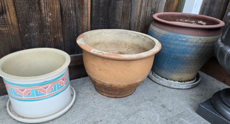 Large Ceramic Planters $20.00 EACH CASH