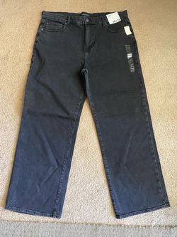 Aeropostale Black Wash Baggy Jeans 38x32 New