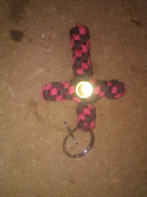 Paracord cross keychain