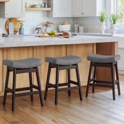 Set Of 3 Barstools, No Assembly Needed 