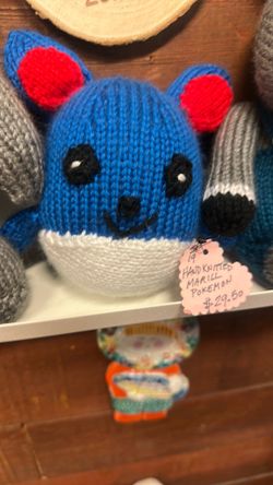 Hand knitted Marill Pokemon
