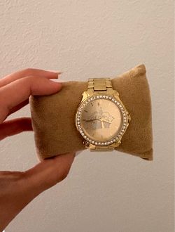 Juicy Couture Gold-Tone Crown Dial Watch