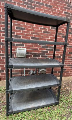 Tall 5 tier plastic heavy duty shelf