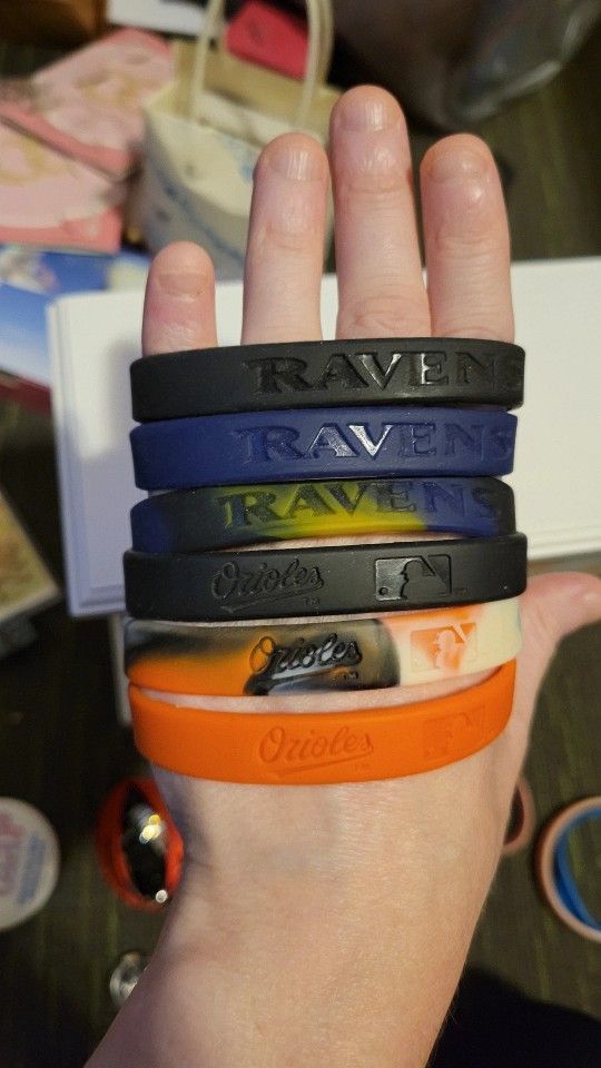 Orioles And Ravens Wristbands