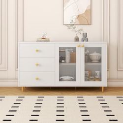 White Buffet Cabinet With Drawers 