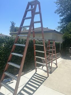 Fiberglass Ladders 28’ Extension, 10’ Step Ladder, 6’ Step Ladder