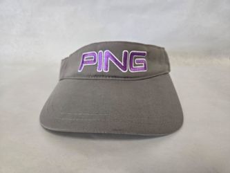 Ping Gray With Purple Logo Sun Visor Golfing Classic Summer Sun Protection