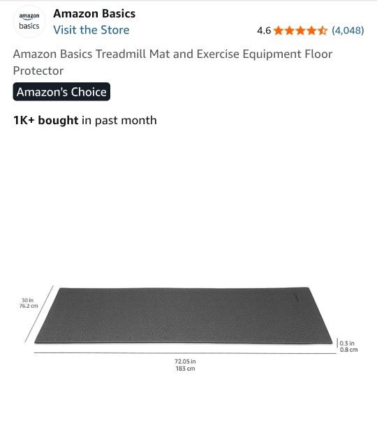 Exercise Equipment Mat / Floor Protector - NEW