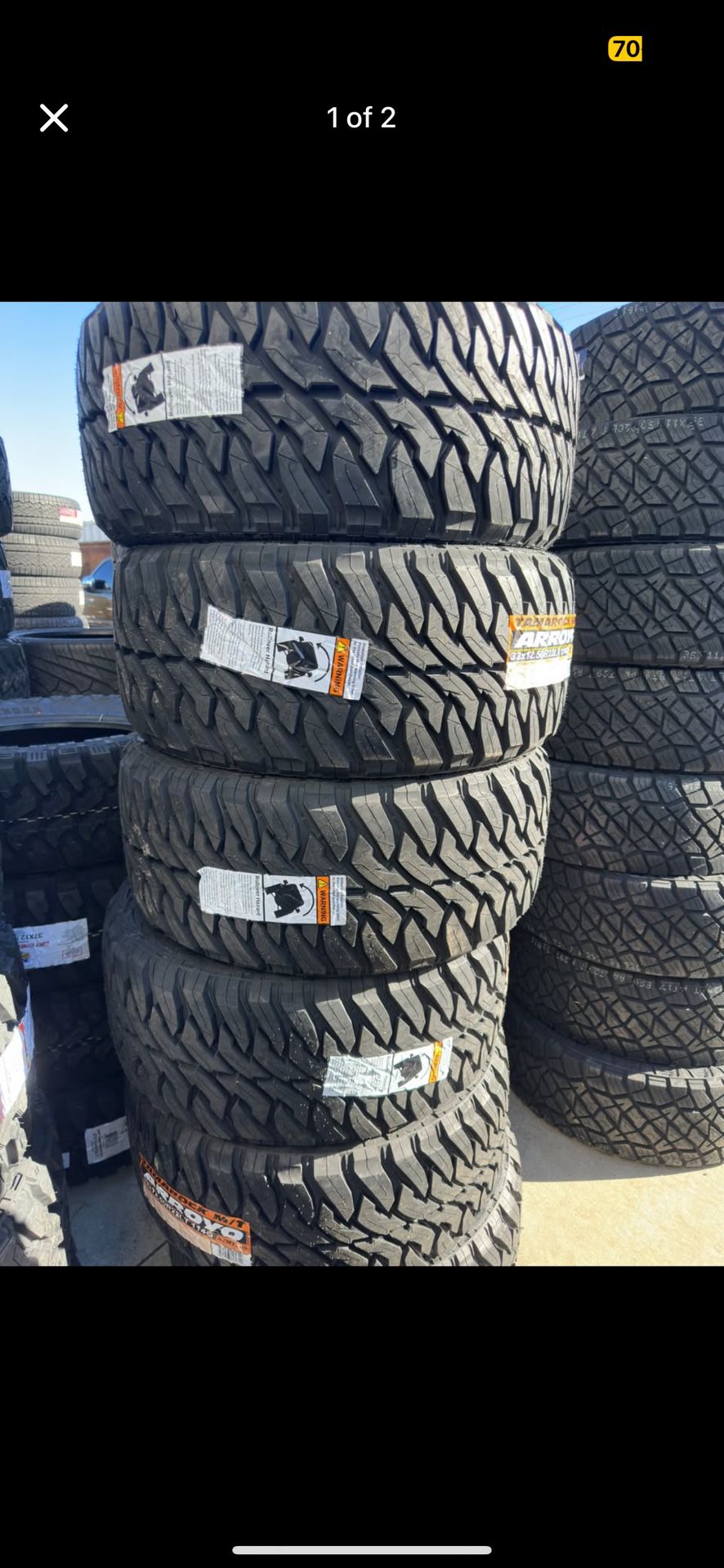 33x12.50R22LT Arroyo Tamrock M/T 12ply Tires