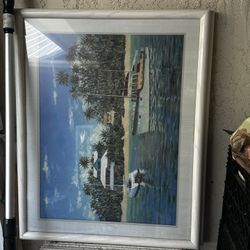 Two. Framed boat prints.