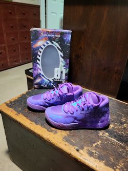 Purple And Blue Puma Sneakers 