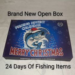 Brand New 24 Days Of Fishing Advent Calendar (Open A New Fishing Item Each Day)