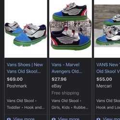 Vans shoes marvel avengers size 4 $20 Toddler