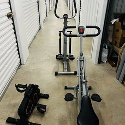 $210 OBO ..(4 Items) Sunny Health & Fitness Upright Row-N-Ride + Stamina Space Mate Stepper + More