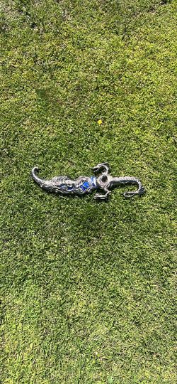 Decorative Dragon Dagger with Blue Accents