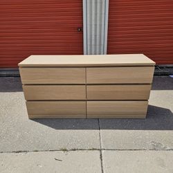 Biege 6 Drawer Dresser 
