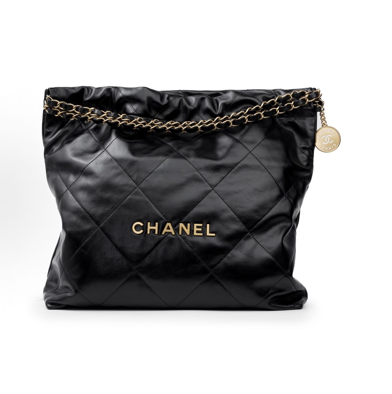CHANEL22Bag 23B ultra-large capacity leather chain diamond shiny calfskin tote bag tote bag shopping bag shoulder bag(715)93
