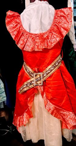 Red and Gold Costume Dress with Belt