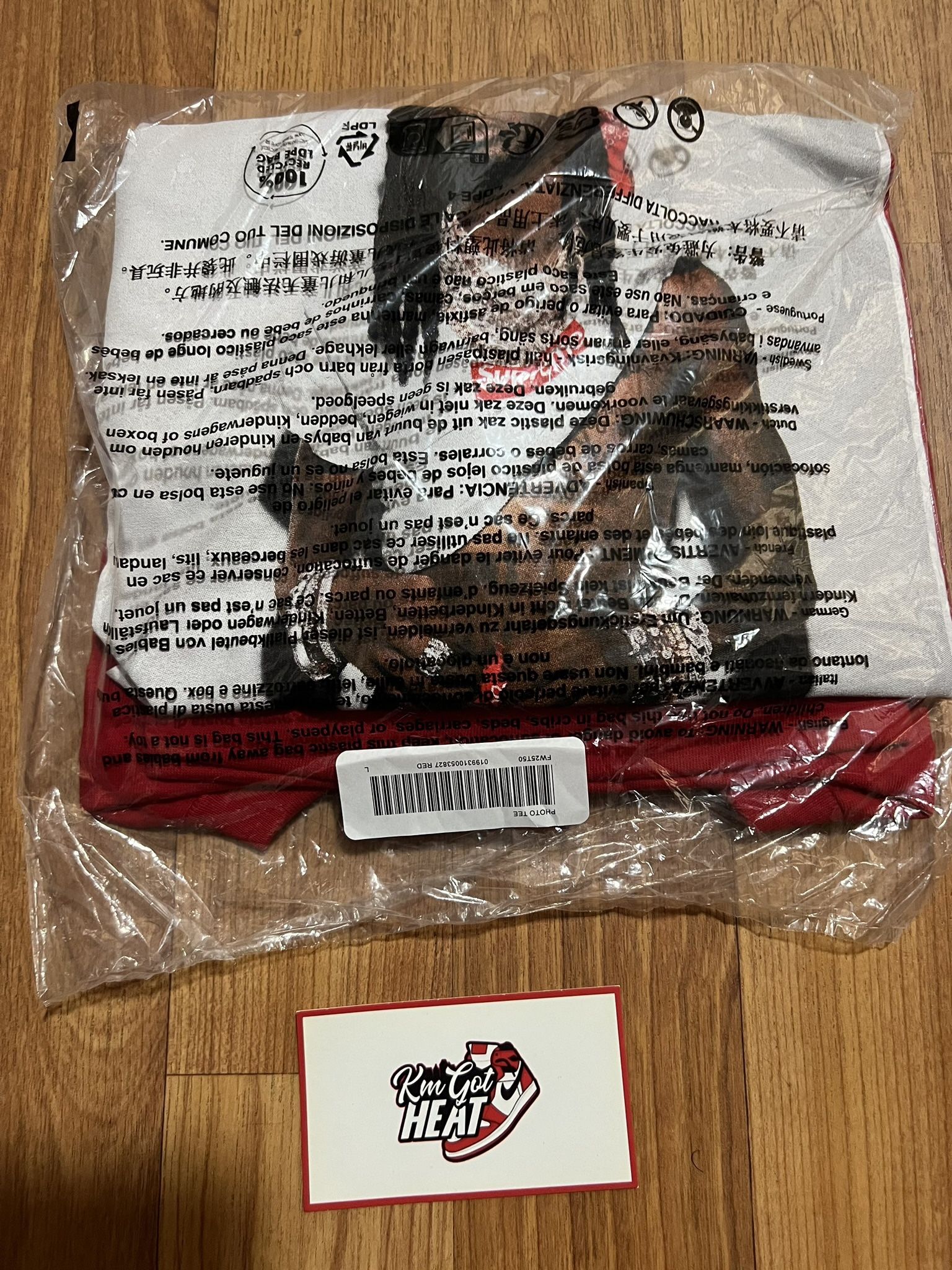Supreme Playboy Carti Tee Red Tee Size Large