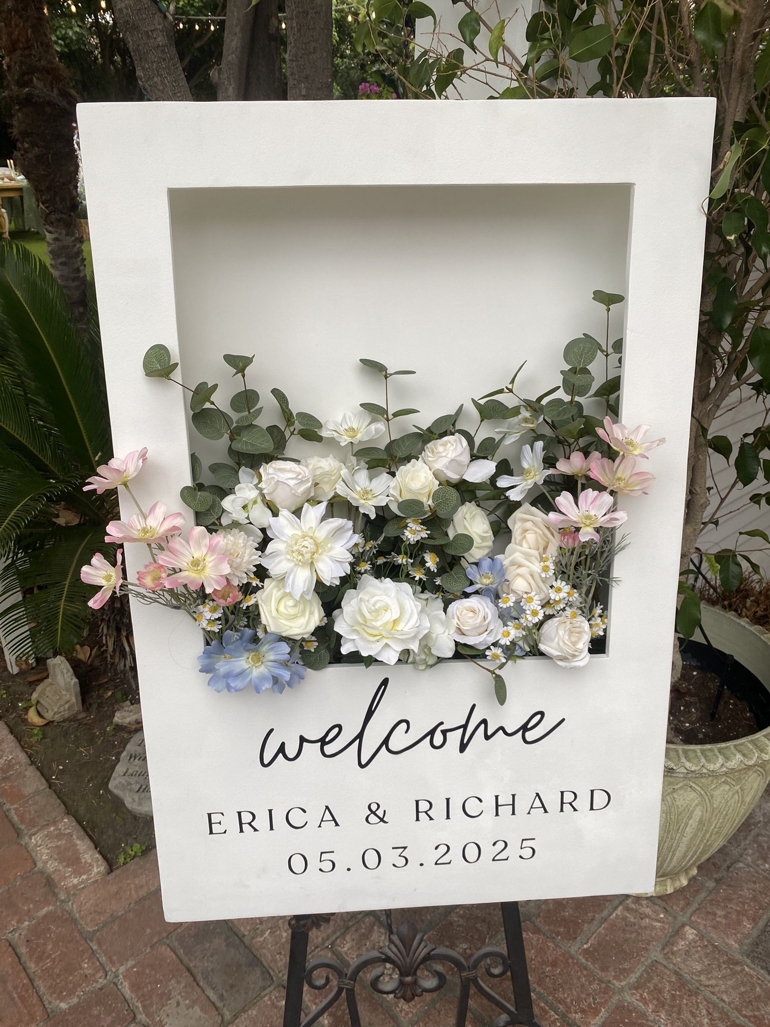 Flower Box Welcome Sign