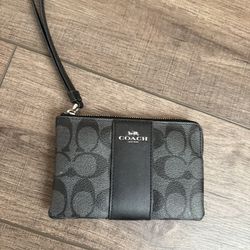 Coach Change Purse -Grey/black