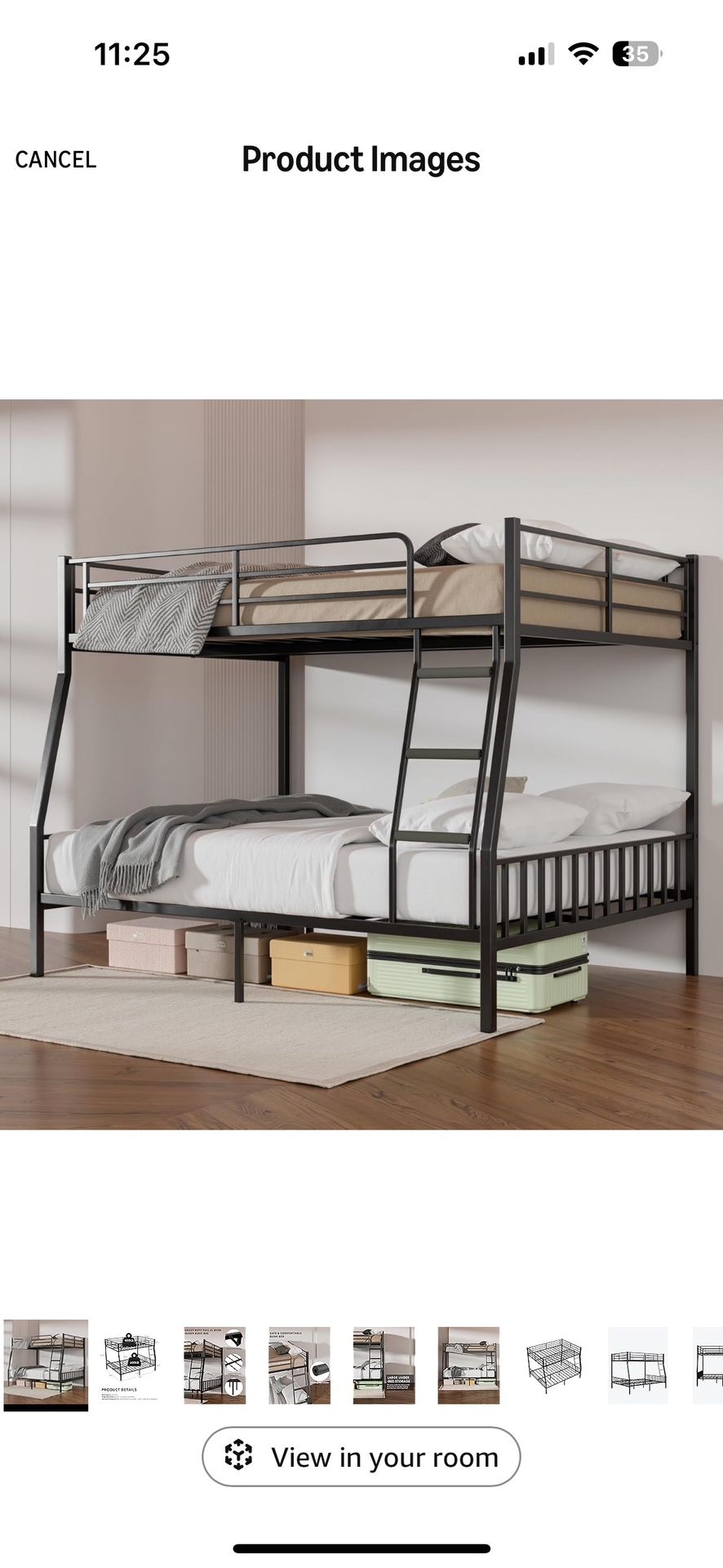 Full over Queen Bunk Bed