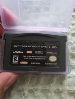 Spider-man 3 gameboy advance sp games