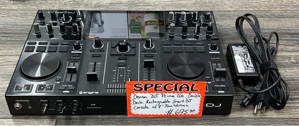 Denon DJ Prime Go Double Deck Rechargeable Smart DJ Console W/ 7” Touchscreen