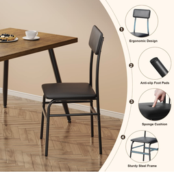 Gizoon 5 Piece Dining Table Set for 4