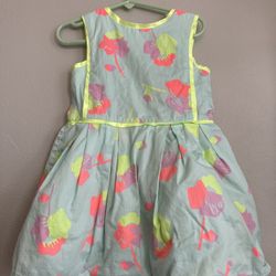 Cat N Jack Floral Poufy Dress Size 4