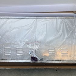 Outdoor Kitchen Door, 21x42 Inch 304 Stainless Steel BBQ Access Door, Double Steel Door with Vents for Outdoor Grill Island