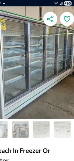 6 glass door freezer reach in