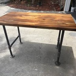 Butcher Block Table/Desk Industrial 