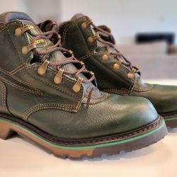 John Deere Leather Work Boots 9.5 Mens 