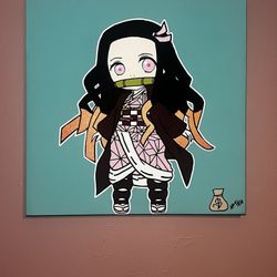 Nezuko Kamado Canvas Painting 