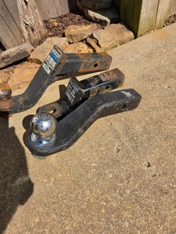 Several trailer hitches
