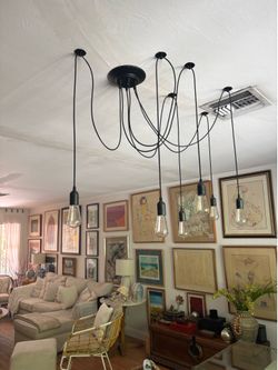 Industrial design spider light fixture